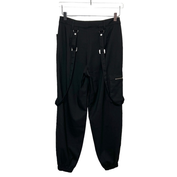 NEW Hot Topic Black Suspender 90s Y2K Trouser Jogger Pants Sz 3 - Picture 8 of 11